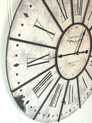 Extra Large French Shabby Chic Wall Clock 60cm Antique Vi