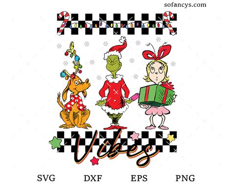 Grinch Cindy Lou Who And Max Svg Dxf Eps Png Cut Files