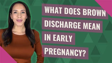 What Does Brown Discharge Mean In Early Pregnancy Youtube