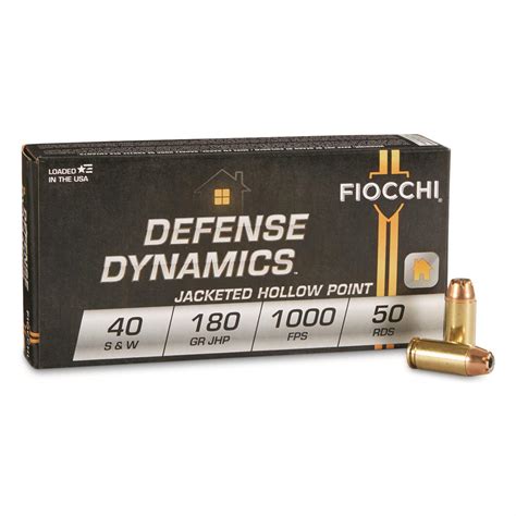 Fiocchi Shooting Dynamics 40 Sandw Jhp 180 Grain 50 Rounds 105207