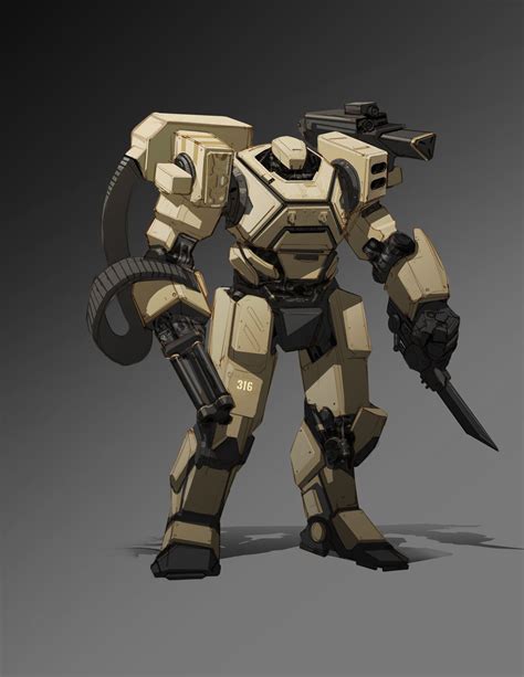 Art Of Tom Zhao Sci Fi Armor Robots Concept Robot Concept Art