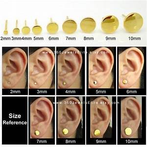 Diamond Earrings Studs Diamond Stud Size Chart Ear