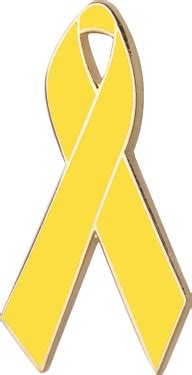 Yellow Awareness Ribbon Pins | Lapel Ribbons | Personalized Cause | Personalized Cause ...