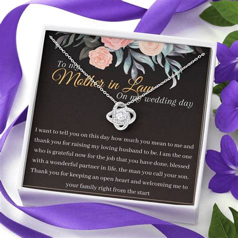 Mother In Law Gift For Wedding Day Personalized Sterling Etsy