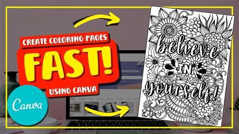 How To Make Coloring Book Pages In Canva The Easy Way Youtube