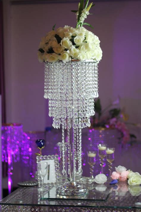 70cm High Wedding Centerpiece Decoration Luxury Crystal Pillar Free