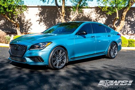 2018 Genesis G80 With 20 Vossen Cv10 In Satin Black Wheels Wheel