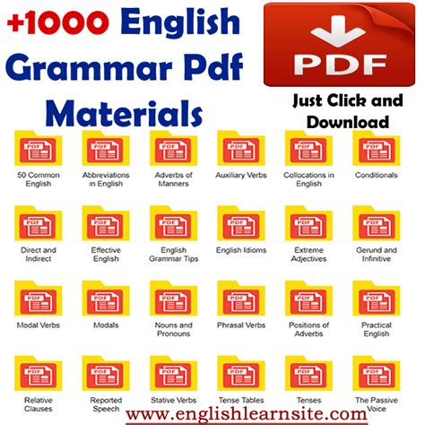 1000 english grammar pdf materials english learn site