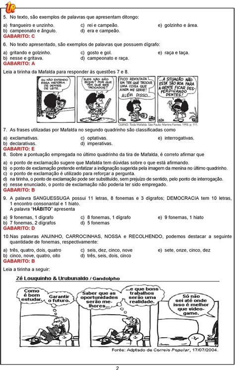 Atividades De Inglês 6 Ano Interpretação De Texto Com Gabarito