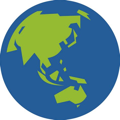 Clipart Globe Icon Facing Asia And Australia