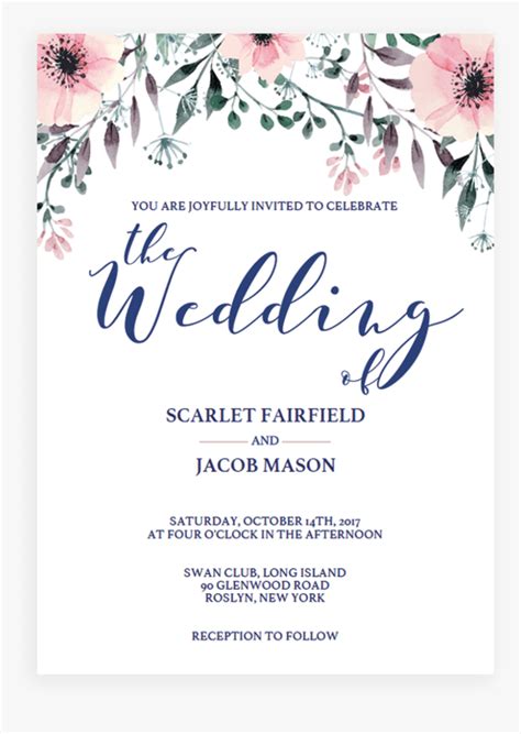 Wedding Invitation Template Free Cabai