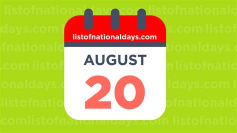 Gary sandlund says the month of august has been a lot more active and volatile in the agricultural space. August 20th: National Holidays,Observances and Famous ...