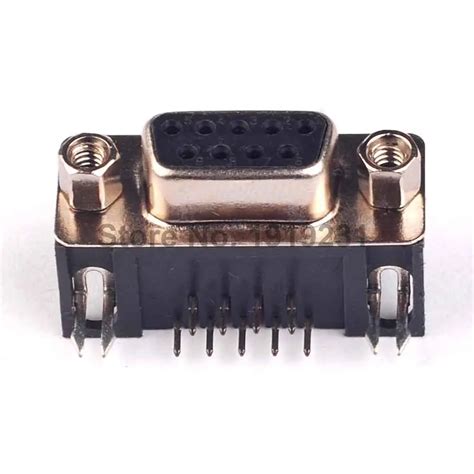 50pcs Db 9 Db9 Female Pcb Mount D Sub 9 Pin Pcb Connector Rs232