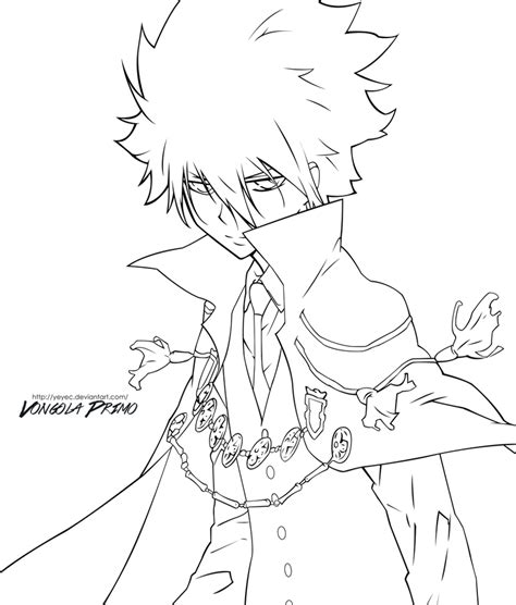 Vongola Primo Lineart By Yeyec On Deviantart