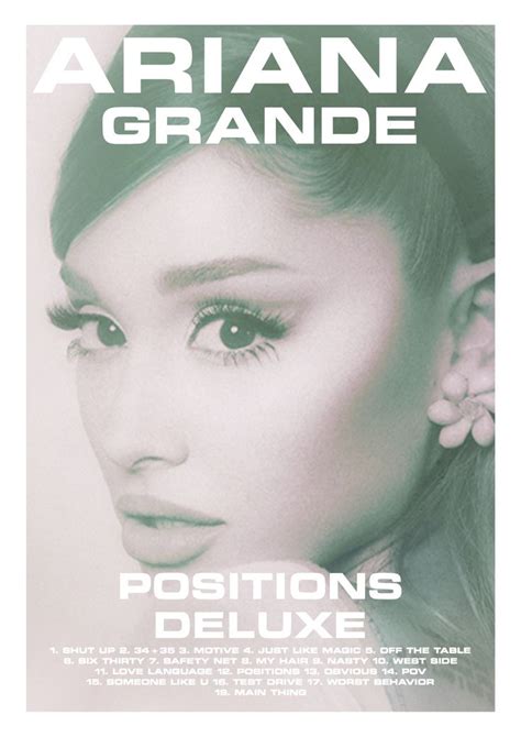 Positions Deluxe Ariana Grande Album Poster