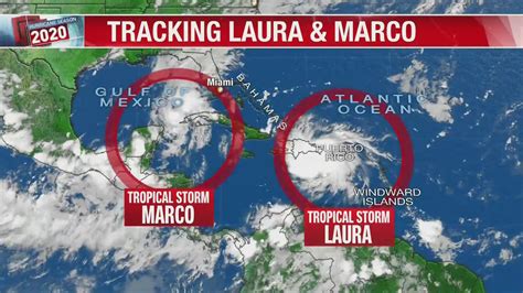 Tracking The Tropics Tropical Storms Laura And Marco Moving Toward The