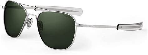Randolph Aviator Matte Chrome Bayonet Temple Agx Polarized Sunglasses Size 58 Mm Uk