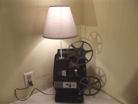 Repurposed Movie Projector Lamp Table Lamp Retro Midcentury Industrial And Utility Home Decor By