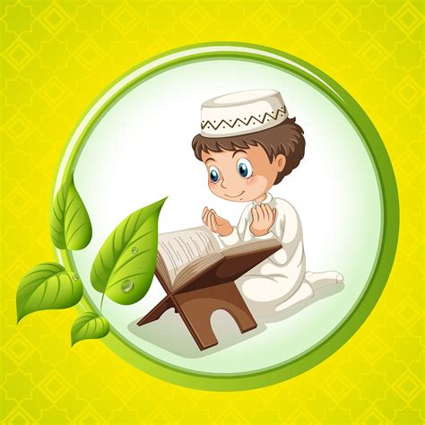 Muslim Boy Praying Alone 419753 Vector Art At Vecteezy