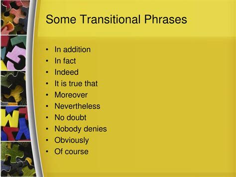 Ppt Paragraph Transitions Powerpoint Presentation Free Download Id