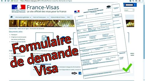 Remplir Le Formulaire De Demande De Visa Long S Jour Et La R Servation