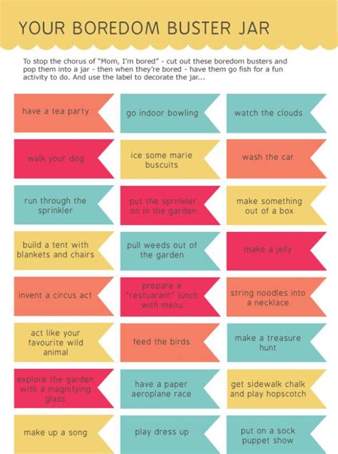 Pin By Emma Crowe On For The Kiddos Boredom Busters For Kids Bored