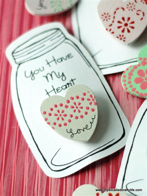 Diy Heart In A Jar Valentine Pin My So Called Crafty Life