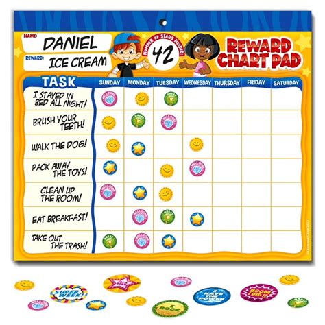 Behavior Reward Chart System Pad With 26 Chore Charts For Kids 2800