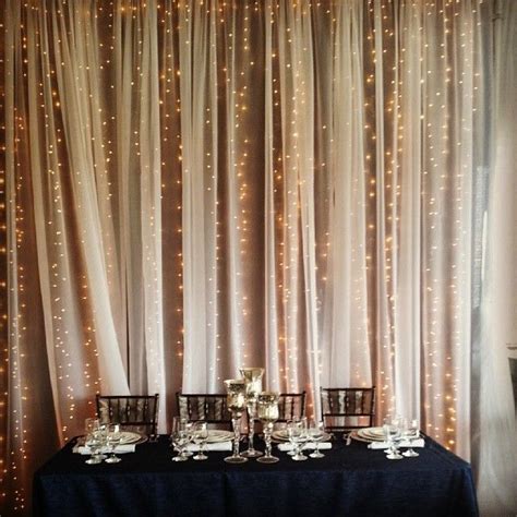 Twinkle Lights With Sheer Draping For Your Head Table Fairy Light