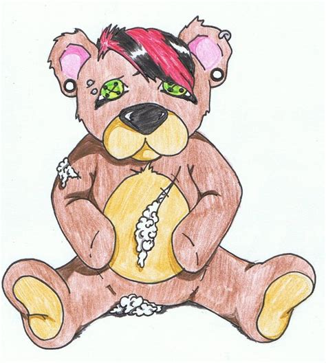 Emo Teddy By Anarchlien On Deviantart Teddy Bear Drawing Bear