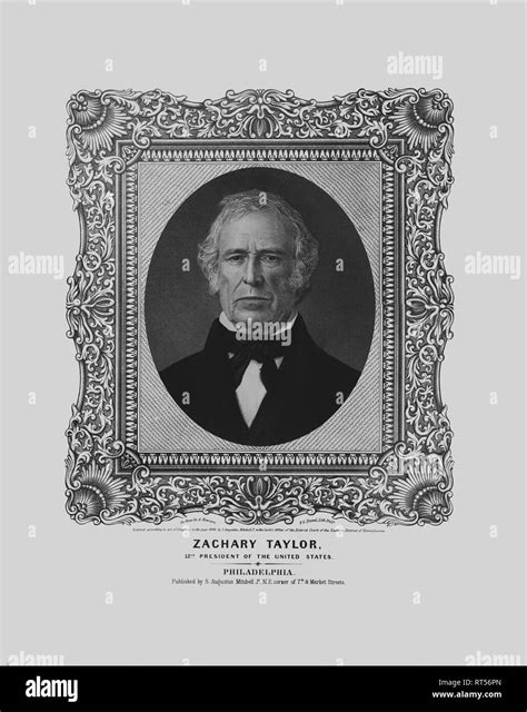 American History Print Of President Zachary Taylor Stock Photo Alamy