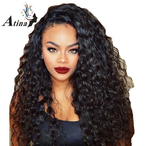 Glueless Full Lace Human Hair Wigs For Black Women Deep Curly Virgin Malaysian Density Wig