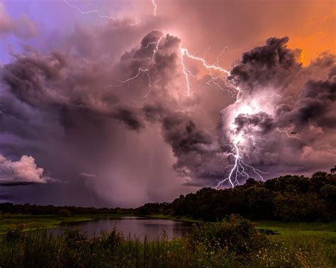 Lightning Strike Landscapes Hd Wallpaper Preview