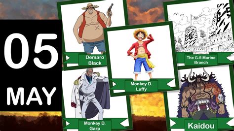 One Piece Characters Birthday Calendar May Youtube