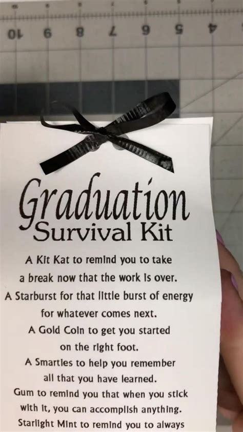 Printable Graduation Survival Kit Fun T For High School Graduates