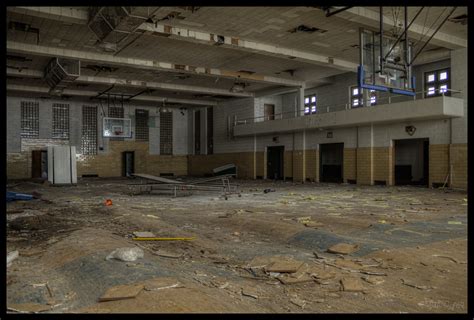 Wave Goodbye Wavy Gymnasium Floor Inside An Abandoned Scho Flickr