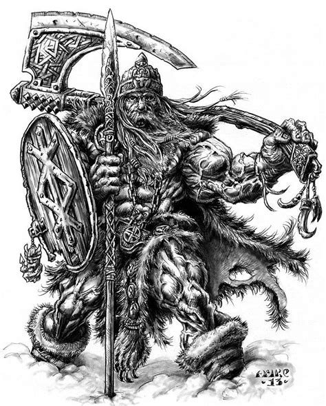 High Fantasy Fantasy Art Viking Warrior Tattoos Pencil Tattoo