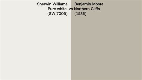 Sherwin Williams Pure White SW 7005 Vs Benjamin Moore Northern Cliffs