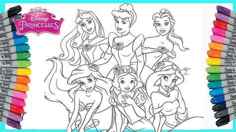 Colouring Princess Disney Mewarnai Gambar Putri Duyung Putri Salju