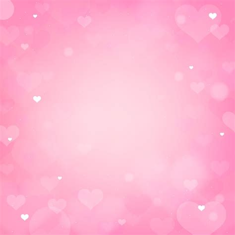 Premium Vector Valentine Pink Heart Bokeh Background
