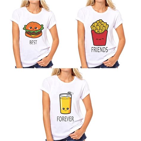 Bff Hamburger Chips Juice Best Friends 3 Forever T Shirt