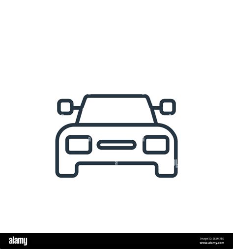 Vehicle Outline Vector Icon Thin Line Black Vehicle Icon Flat Vector