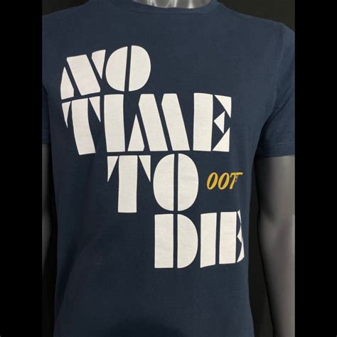 James Bond 007 T Shirt No Time To Die 2021 Navy Blue Men