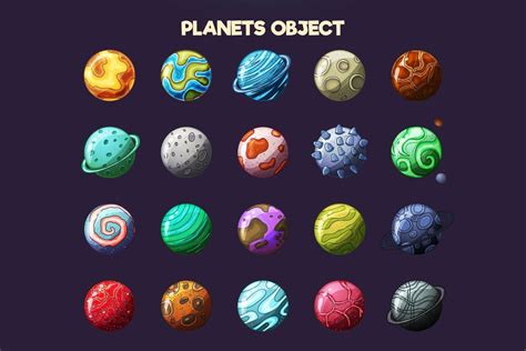 Planets 2d Game Objects Game Item Planets Solar