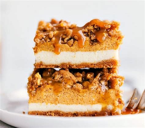 Pumpkin Caramel Cheesecake Bars With A Streusel Topping Recipes Home