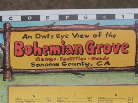 Bohemian Grove Club Original Owl Map 1824175615