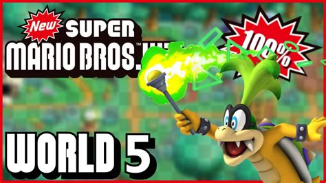 New Super Mario Bros Wii World 5 Jungle 100 Multiplayer