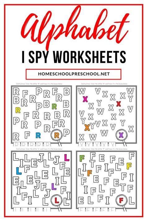 I Spy Alphabet Worksheets
