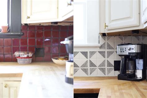Choose a stencil that's the same size as your tile (if you have 12x12 tile, buy a 12x12 stencil). How to Paint Your Tile Backsplash in 5 Simple Steps ...