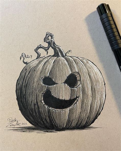 Halloween Toned Paper Drawings — Cricketbow Design In 2023 Drawings
